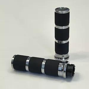 CHROME GRIPS fit Kawasaki VN 800/ VN 900 Custom/Classic/Vulcan/Drifter (M020345) - Picture 1 of 7