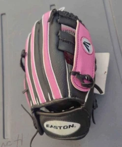 Easton Youth Girls Kids Baseball T-ball Glove & Ball 9.5" Black Pink. New - Picture 1 of 3