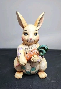 Jim Shore "Just A Nibble" 4031211 Cute Small Bunny with Carrot Figurine 2012 - Picture 1 of 5