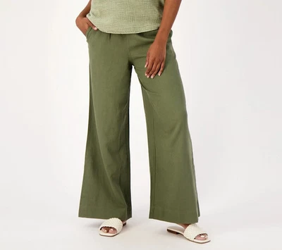 Pantalón Peace Love World Regular Lino Pierna Ancha Romero XL Foto 1 de 2