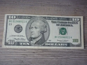 VINTAGE SERIES 1999 $10 DOLLAR BILL FEDERAL RESERVE NOTE UNCIRCULATED - Picture 1 of 2