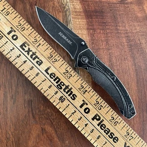 Schrade Large Drop Point Steel Aluminum Handle Stone Washed SCH218L - Picture 1 of 10