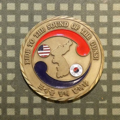 Original 1st Brigade 2nd Infantry Division Iron Team ROK Challenge Coin - Image 1 of 2