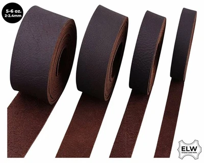 Brown 5/6 oz. (2mm) Tooling Leather Belt/Strip/Straps 1/2"-4" W / 68-72" L - Image 1 of 4