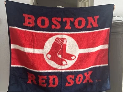 Boston Red Sox Fleece Blanket No SGA 57 x 47 Fleece World Series Biederlack USA - Image 1 of 4