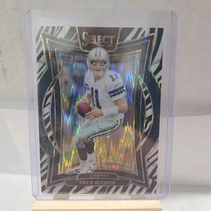 2024 Panini Select Zebra Prism Shock Drew Bledsoe Card - Picture 1 of 2