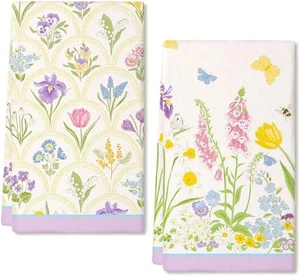ARKENY Yellow Floral Spring Kitchen Towels Dish Set of 18"x26", - Picture 1 of 7