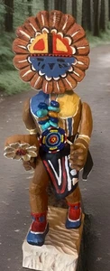 Native American Kachina Wooden Doll, Signed F. Wewers ‘06, 13-1/2” Tall - Picture 1 of 8