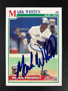Mark Whiten 1991 Score Blue Jays In Person IP TTM Signed Auto Autograph - Picture 1 of 2