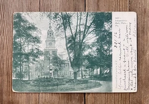 1906 Cartolina d'epoca Filadelfia Pennsylvania PA Independence Hall - Foto 1 di 2