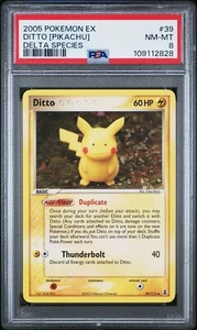 2005 Pokémon EX Delta Species 39 DITTO PIKACHU PSA 8 NM MINT - Picture 1 of 2