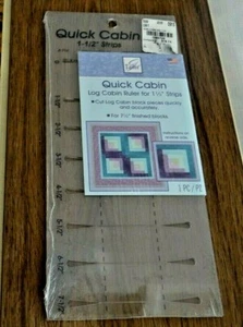 June Tailor Quick Cabin Ruler For Log Cabin Quilts with 1.5 Inch Strips 7.5" BLK - Bild 1 von 9