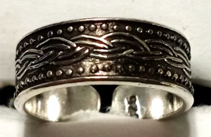 Vintage Danty Royal Silver Color Ring Size 2 Adjustable (baby or pinky) - Picture 1 of 3