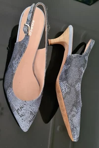 Blaue Damen Schuhe, Slingback Pumps, Gr. 38 v. FOSCO ! - Bild 1 von 4