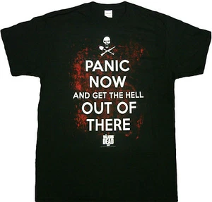 Camiseta para adultos The Walking Dead Panic Now Get The Hell Out Of There - Daryl Zombie - Imagen 1 de 1