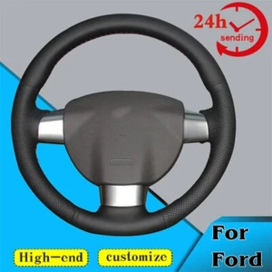 Custom Car Steering Wheel Braid Cover Soft For Ford Focus 2 (3-Spoke) Interior - Bild 1 von 6