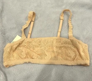 NWT Aerie Lace Bralette Cream Gold Women’s M - Picture 1 of 4