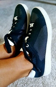 Michael Kors MK Women's Skyler Lace up Sneaker Admiral Blue/Optic White Size 9.5 - Picture 1 of 7