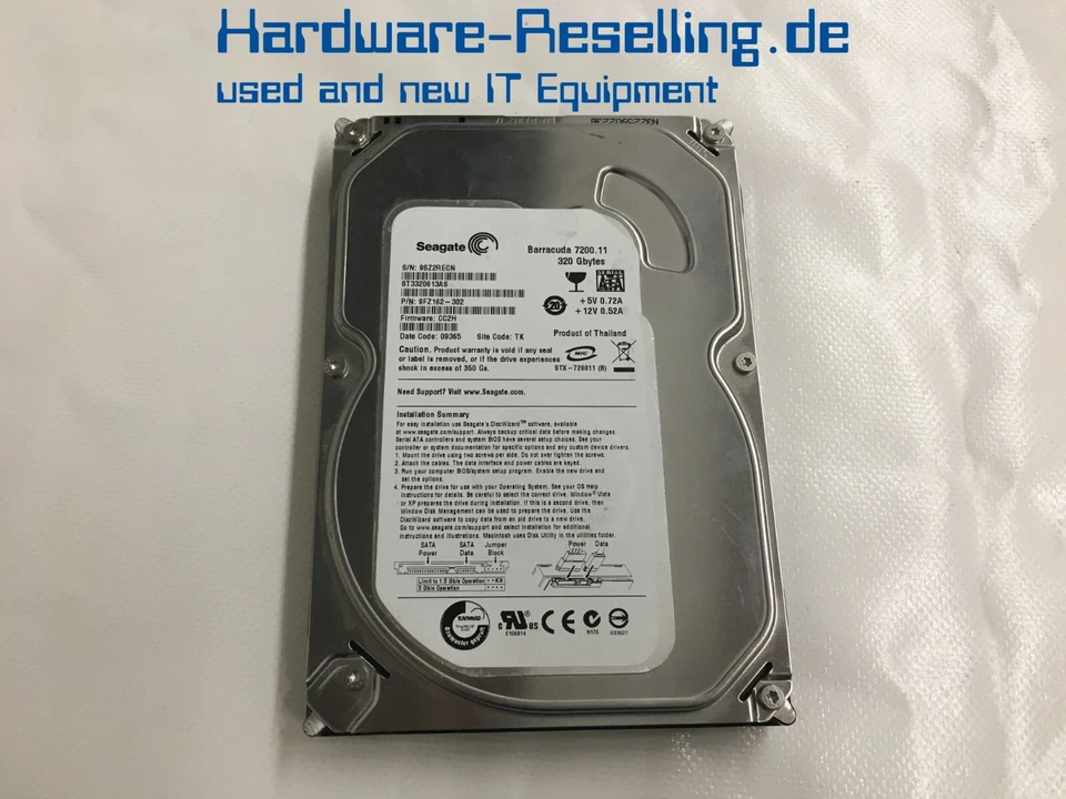 Seagate Barracuda 320GB SATA 3,5" 7200RPM 16MB 3Gbps ST3320613AS 9FZ162-302 HDD - Immagine 1 di 1