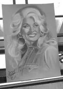 Dolly Parton Art Poster Print Collectable Country Music Drawing Memorabilia  - Picture 1 of 12