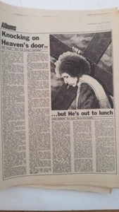 BOB DYLAN Slow Train Coming album review 1979 UK ARTICLE / clipping - Imagen 1 de 1