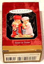 Hallmark 1999 Keepsake Christmas Ornament "Sister to Sister" My Sister My Friend