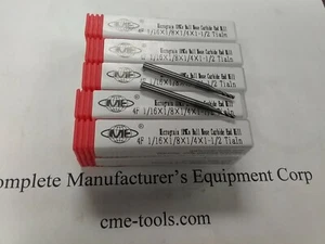 10pcs 1/16" Tialn coated Carbide 4 Flute Ball End Mills #1006-BTN-116 - Picture 1 of 3
