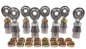 ECONOMY 4 LINK KIT 5/8 x 3/4-16 HEIM JOINTS 5/8 STEEL CONE SPACERS BUNG .120 - Picture 1 of 8
