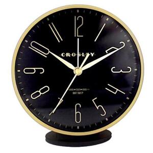 Crosley 5 in. Black Alarm Clock Analog Battery Operated