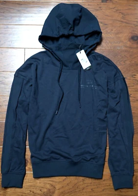 Armani Exchange $170 A|X Men's Sustainability Navy Cotton Hooded Jacket Hoodie S - Image 1 of 4