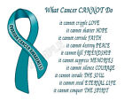 OVARIAN CANCER AWARENESS WHAT CANCER CANNOT DO PERSONALIZED POEM MEMORY GIFT