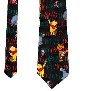 Vintage Looney Tunes Krawatte Herren Weihnachten Winnie Puuh Ferkel Eeyore Ho Ho Ho - Bild 1 von 5