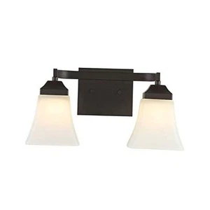 JYL7523A Staunton 15" Iron/Glass Modern Cottage LED 2-Light Oil-Rubbed Bronze - Bild 1 von 7