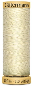 5 Pack Gutermann Natural Cotton Thread 110yd-Ivory 103C-1040 - Picture 1 of 1