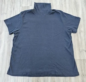 Vtg Only Necessities Womens Sz 3X Top Short Sleeve Black - Picture 1 of 6