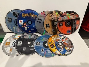 PS1 Game Lot x9 Disc Only Gunship Tomb Raider Last F1 Harry PotterSorcerers - Picture 1 of 8