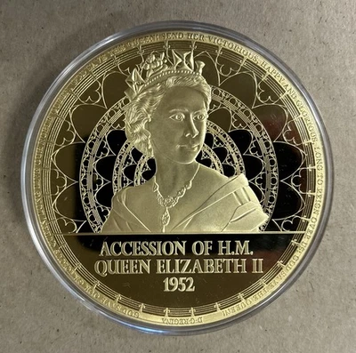 2016 年美国铸币厂 JUMBO 硬币“伊丽莎白女王”金色分层 380 克证明 — 第 1/3 张图片