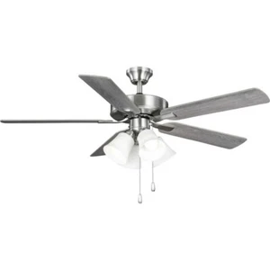 Progress Lighting P250077-009-WB AirPro E-Star Indoor Ceiling Fan Brushed Nickel - Picture 1 of 6