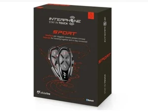 Cellularline Sport Citofono Twin Pack Interfono Bluetooth 2 Pezzi Neri PER Moto - Imagen 1 de 6