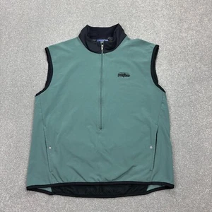 VINTAGE Patagonia Jacket Adult Large Green Soft Shell Vest Windbreaker Coat Men - Picture 1 of 8