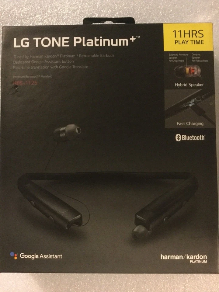 LG TONE PLATINUM+ BLUETOOTH HEADSET BLACK HBS 1125 - Image 1 of 1