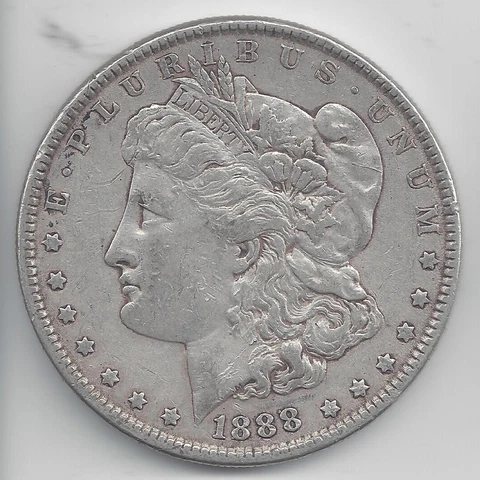 1888 Morgan Silver Dollar F+ Lot 132 Cover