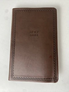 Zondervan NIV Thin Line Thinline Bible Brown  Bonded Leather - Picture 1 of 8