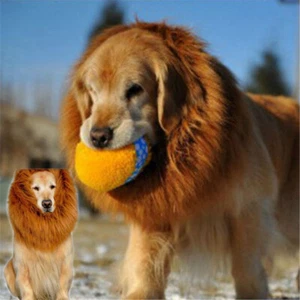 Pet Costume Lion Mane Wig for Dog Cat Clothes Festival Fancy Dress up headgear - Picture 1 of 16