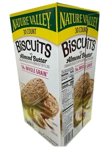 🔥 Nature Valley Biscuits with Almond Butter 30 ct 40.5 oz Each Pack 🔥 - Picture 1 of 4