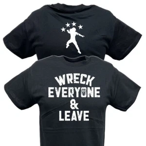 Roman Reigns Wreck Everyone and Leave Mens Black T-shirt - Picture 1 of 6