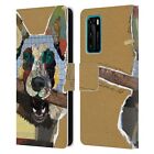 Official Michel Keck Dogs 3 Leather Book Case For Huawei Phones