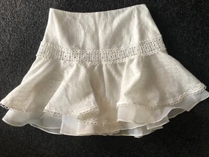 ELPIS Mini Skirt White Size XS Ruffle - Picture 1 of 2