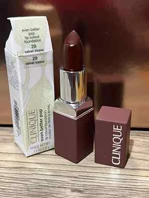 CLINIQUE Even Better Pop 29 VELVET KISSES Lip Color Foundation 0.13 oz NIB - Image 1 of 3
