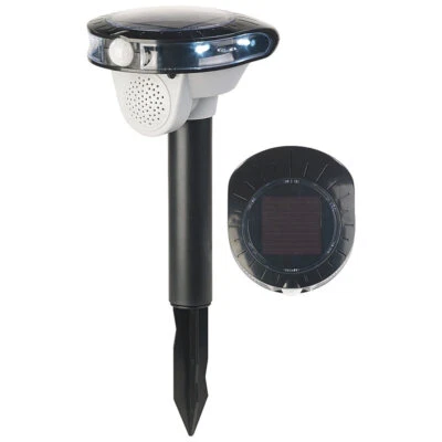 Solar-Vogelschreck, Bewegungs-Sensor, 3 Sounds, LED-Blitzlicht, 95 dB - Bild 1 von 4